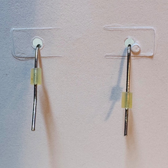 Chaps Silver Tone Flower Drop Earrings - Picture 2 of 3